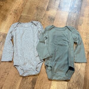 Gray and Green Kids One Pieces-size 24 months